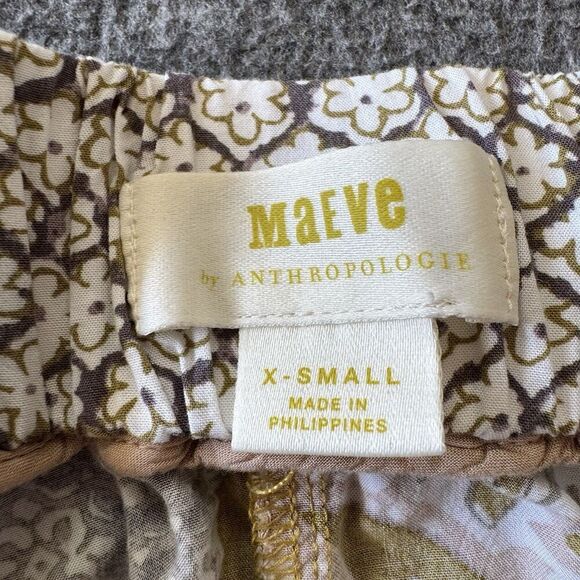 Anthropologie Maeve Patchwork Pleated Shorts Pull On Flowy XS Boho Cottagecore - Picture 9 of 13